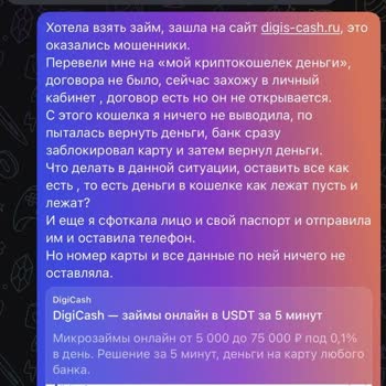DigiCash не подтверждает получение платежа, несмотря на чек перевода
