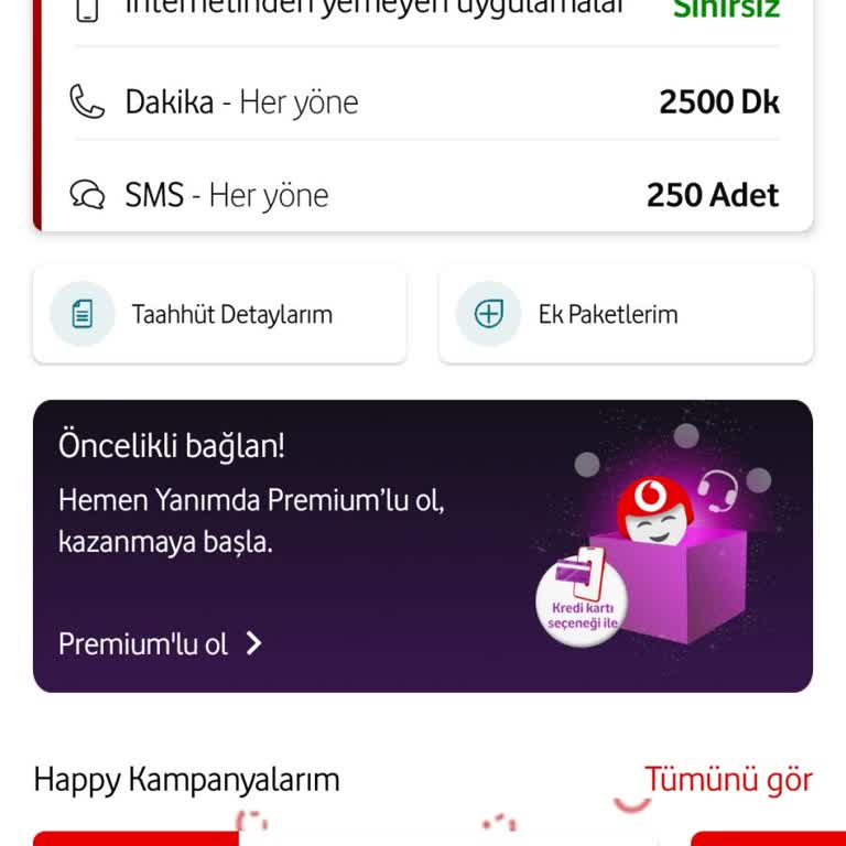 Mevcut Sınırsız Ultra Red Paketi Yenilenemiyor