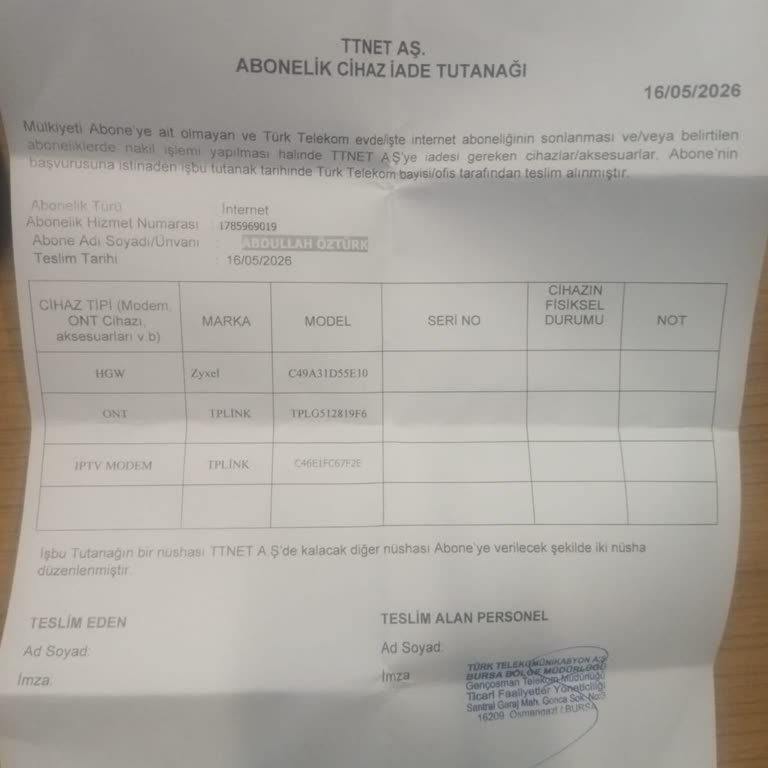 İade Edilen Cihazlar İçin Haksız Fatura Ve Cayma Bedeli Şikayeti