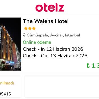1.316 TL Ödeme Yapılmış Olmasına Rağmen Otelde Giriş Reddedildi, İade Talebi