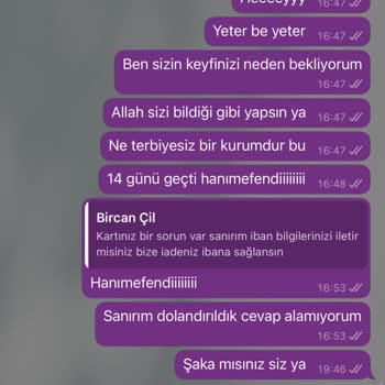 İade Edilen Ürün Ücretinin Geri Ödemesi Alınamıyor
