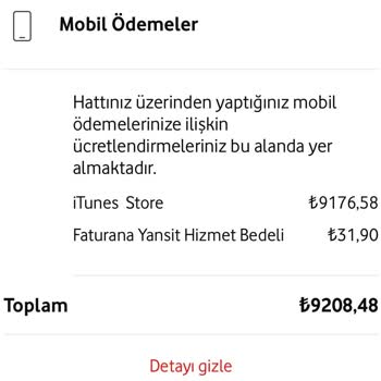 İzinsiz Yansıtılan Icloud Ücretleri Sebebiyle Aşırı Vodafone Faturaları