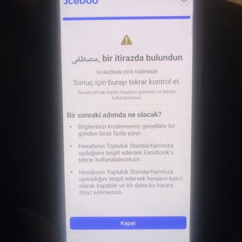 Facebook Hesabı Haksız Şekilde Kapatıldı, Acil Açılmasını Talep Ediyorum