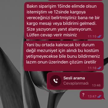 Sipariş Kargoya Verilmedi Ve Cevapsız İletişim Nedeniyle Mezuniyet Günü Krizi
