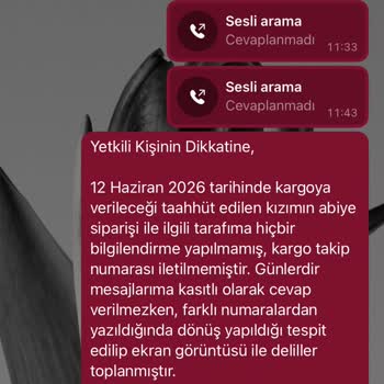 Sipariş Kargoya Verilmedi Ve Cevapsız İletişim Nedeniyle Mezuniyet Günü Krizi