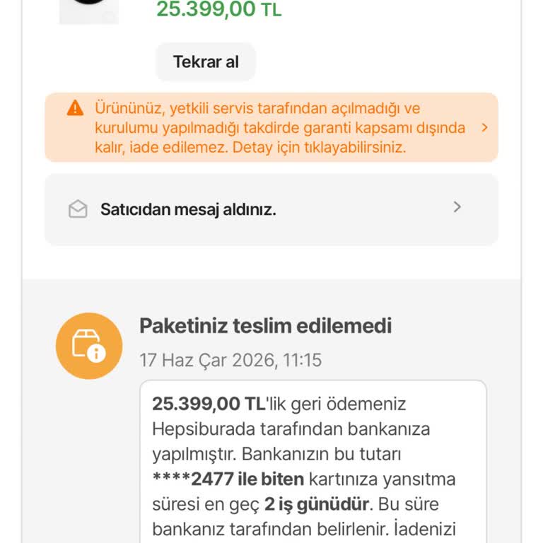 Alıcıya Ulaşılamadı Notu Nedeniyle Sipariş İptali Ve Lojistik Sorunu