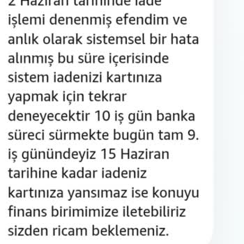 İptal Edilen Siparişin İadesi 19 Günde Gelmedi