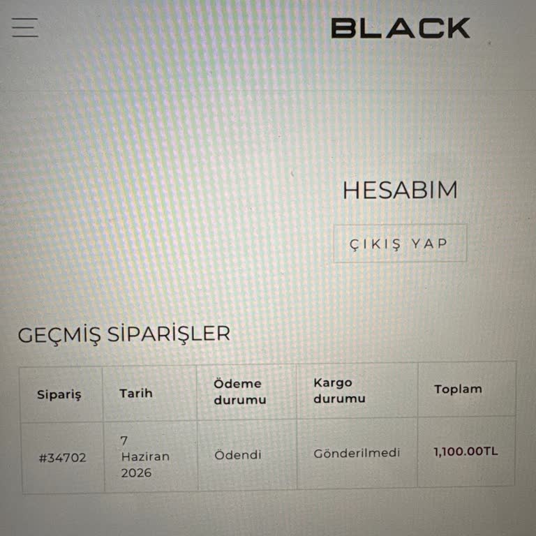 Kargoya Verilmeyen Black Fashion Siparişleri Ve Cevapsız WhatsApp İletişimi