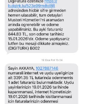 Digiturk Hatalı Fatura Ve İcra Takibiyle Mağduriyetim
