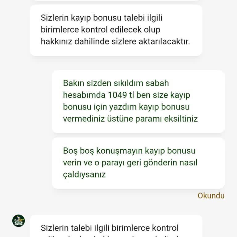 Onaysız Bakiye Azaltılması Ve Kayıp Bonusun Tanımlanması Talebi