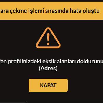 Adres Hatası Nedeniyle Para Çekme İşlemi Engellendi