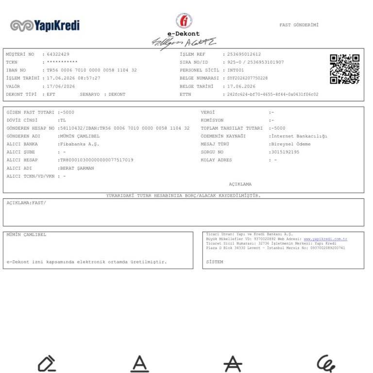 Yapı Kredi Havalesi Başarısız, 5.000 TL Geri İadesi Talebi
