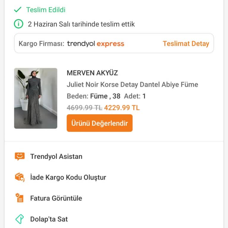 İade Edilen Abiyenin 4.230 TL Ücreti Geri Ödenmedi