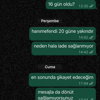 İade Tutarı Hesaba Yansımıyor, Satıcı Yanıt Vermiyor
