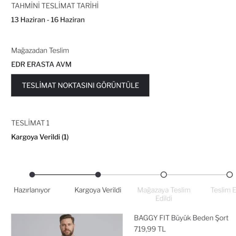 DeFacto Şort Siparişimin Teslim Edilmemesi