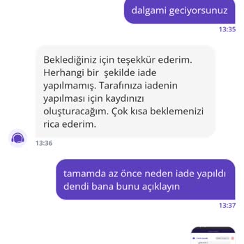 Getir'den İade Edilen Ürünlerin Ücreti Kredi Kartıma Yansımıyor