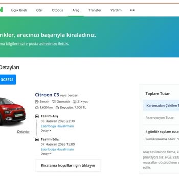 Orta Sınıf Araç Rezervasyonu Yanıltıldı, Ekonomik Araçla Aynı Ücret Ödendi