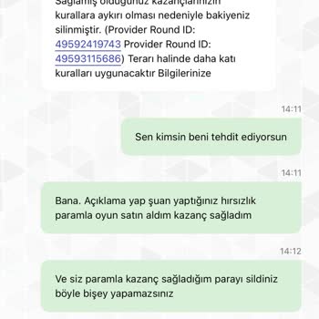 Kural Dışı Kazancım Silindi Ve Canlı Destek Açıklama Yapmadı