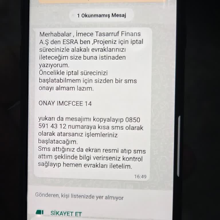 İmece Tasarruf Finansman’da 40 Bin TL İade Gecikmesi Ve Şube İletişim Sorunu