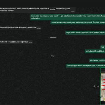 İade Hakkının Reddedilmesi Ve Fatura Sorunu