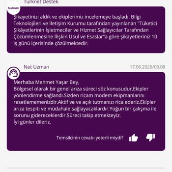 TurkNet 1000 Mbps İnternetinde Sürekli Kesintiler Ve Destek Sorunu