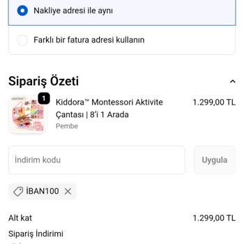 Kiddora'dan Alınan Montessori Çanta Kargo Gelmedi, 1200 TL İade Talebi
