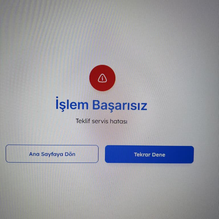 Anadolu Sigorta’da Online Kasko ve Trafik Sigortası İşlemleri Hata Veriyor