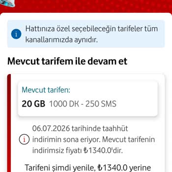 Vodafone Aşırı Fiyat Artışı ve Zorlayıcı Yenileme Teklifi
