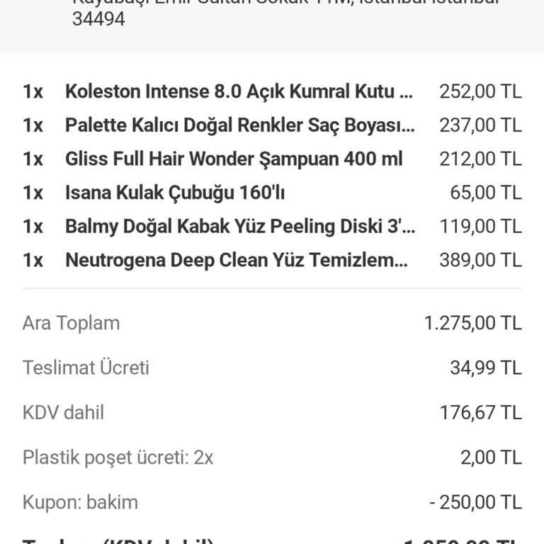 Teslim Edilmemiş Rossmann Siparişi İçin İade Talebi
