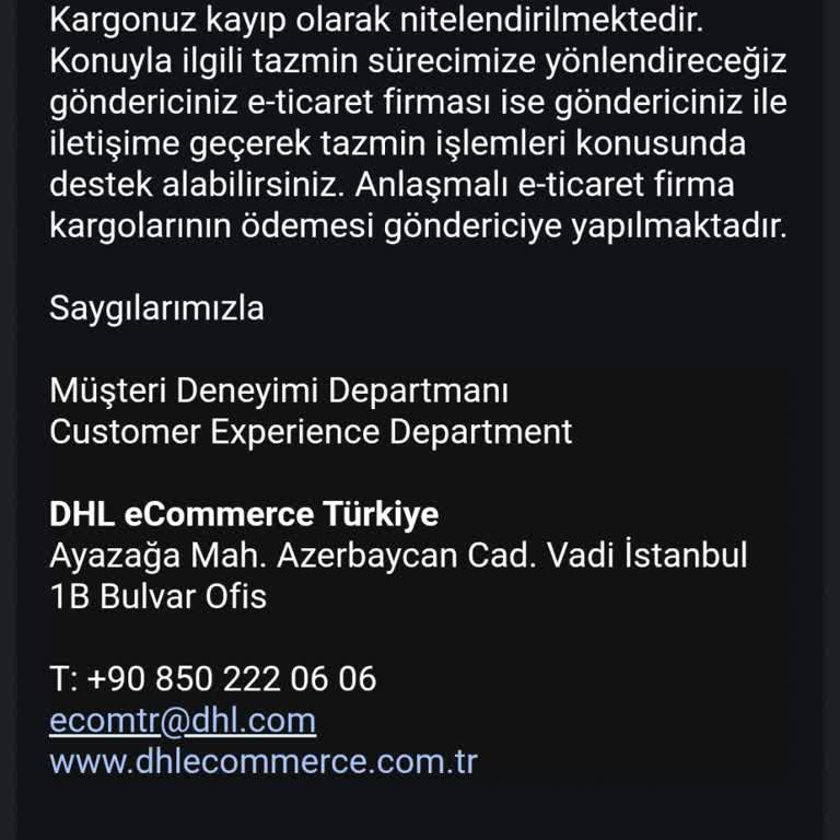 Kayıp Kargo Nedeniyle Saat Ve Saat’ten İade Ve Geri Ödeme Talebi