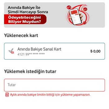 Vodafone Pay'de 4.500 TL'lik Anında Bakiye Kullanılamıyor