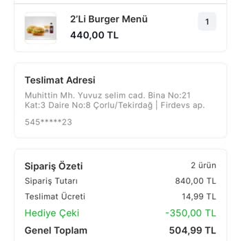 Migros Yemek'te Yükseltilmiş Burger Ücreti Alındı, Standart Burger Teslim Edildi