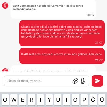 Teslim Edilmemiş Sipariş İçin Yanıltıcı Bilgilendirme Ve İade Reddi