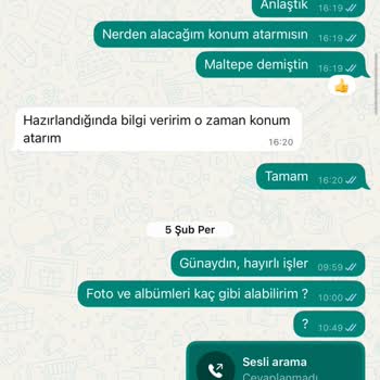 Wedding Öztürk Fotoğraf Çekimi Teslim Edilmemesi Ve Ücret İadesi Talebi