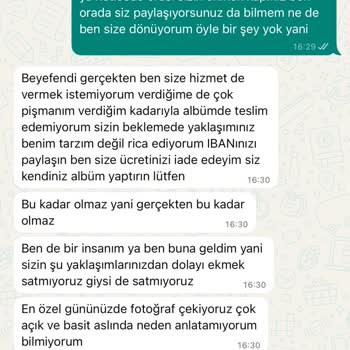 Wedding Öztürk Fotoğraf Çekimi Teslim Edilmemesi Ve Ücret İadesi Talebi