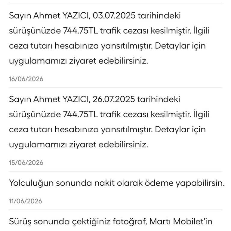 Martı Scooter Uygulamasındaki Açıklamasız Ceza Bildirimleri Mağduriyet Yaratıyor