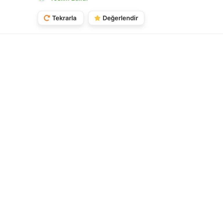 Teslim Edilmemiş Siparişin Ücret İadesi Talebi