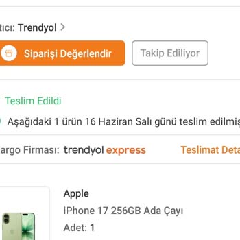 Trendyol Sıfır Aldığım İPhone 17 Kullanılmış Çıktı Derhal İade Talebi
