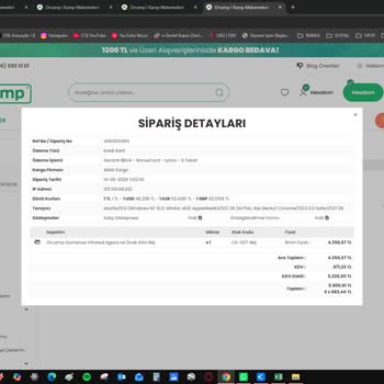 Orcamp’da 6 Taksit Fiyatı İle Çekilen Tutar Arasındaki Fark İçin İade Talebi