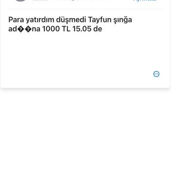 Havale Edilen 1000 TL Hesaba Yansımazken Destek İlgisiz