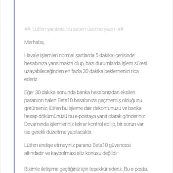 Havale Edilen 1000 TL Hesaba Yansımazken Destek İlgisiz
