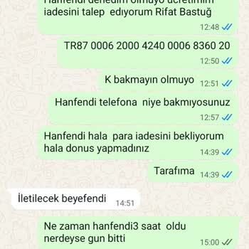 Ödediğim 9.400 TL Karşı Tarafa Gitti, Araç Gönderilmedi Ve İade Yapılmadı