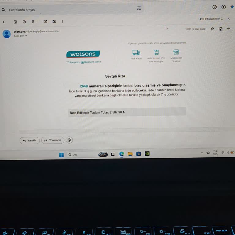 Onaylanan Siparişim Açıklama Olmadan Tek Taraflı İptal Edildi