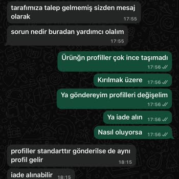 Dayanıksız Masa Takımı, Satıcı Ve Trendyol İletişim Sorunu Nedeniyle İade Talebi