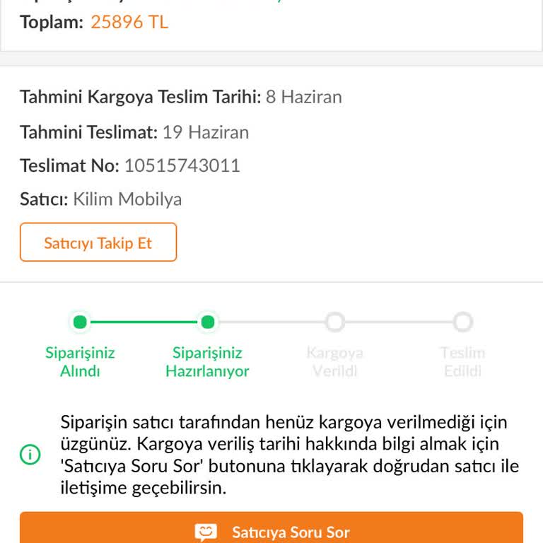 Kilim Mobilya Siparişimin Teslimatı 30 Gün Gecikti Ve Çözüm Yok
