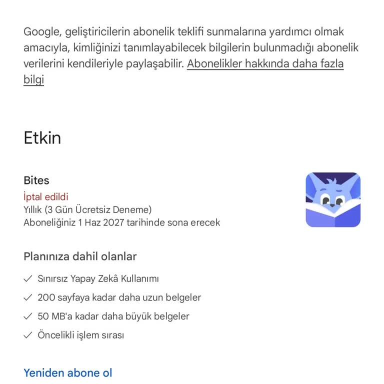 Google Play Ücretsiz Deneme Yok, 999,99 TL Hemen Çekildi Ve İade Edilmedi