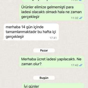 Sipariş İptali Sonrası İade Yapılmadı
