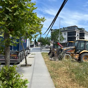 Beylikdüzü Kavaklı Mahallesi'nde Otobüs Durağını Tehdit Eden Elektrik Direği Ve Düşen Kablolar İçin Acil Önlem