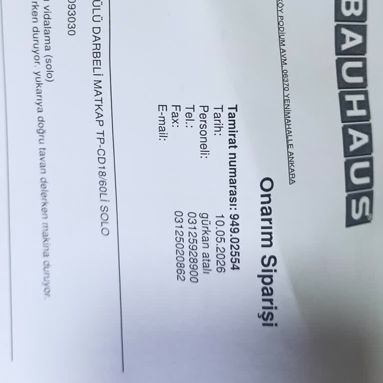 Acil Matkap Servisinde Gecikme Ve Bilgi Eksikliği, Yenisiyle Değişim Talebi