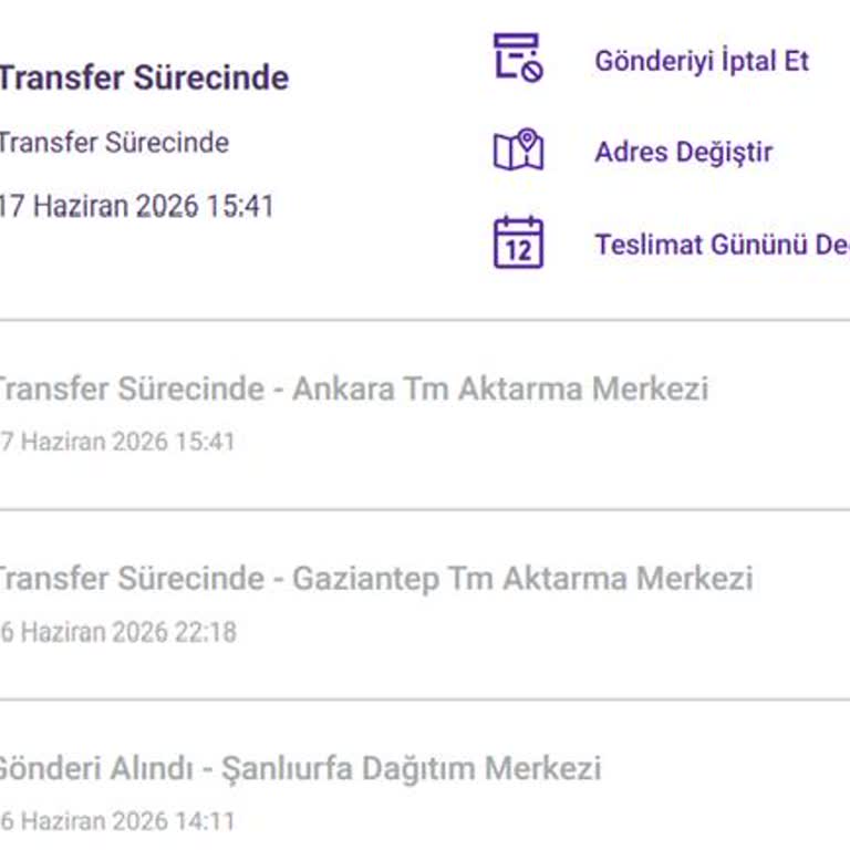 Aynı Siparişteki Bir Gönderi Transfer Merkezinde, Diğeri Şubede Bekliyor